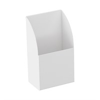 Uniform Pencil Holder 07 - W80×D50×H140 mm, rail mounted, white